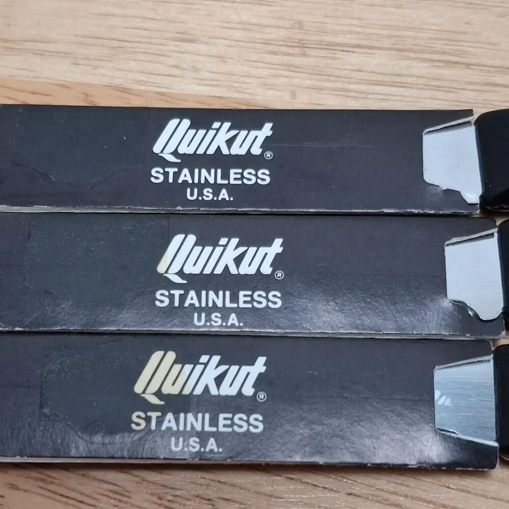 3 Vintage Quikut Paring Knife Stainless 6.25